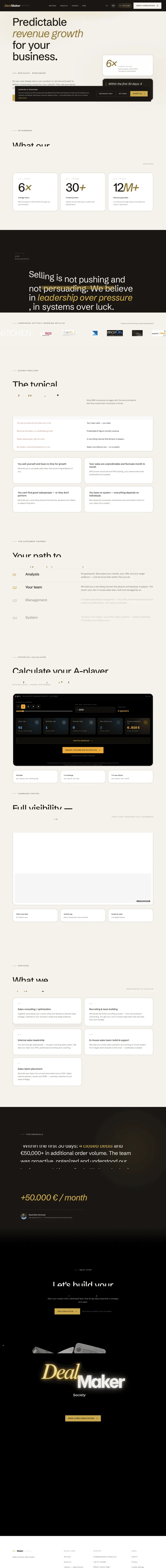 Dealmaker Society — Firmen-Website & Lead-System