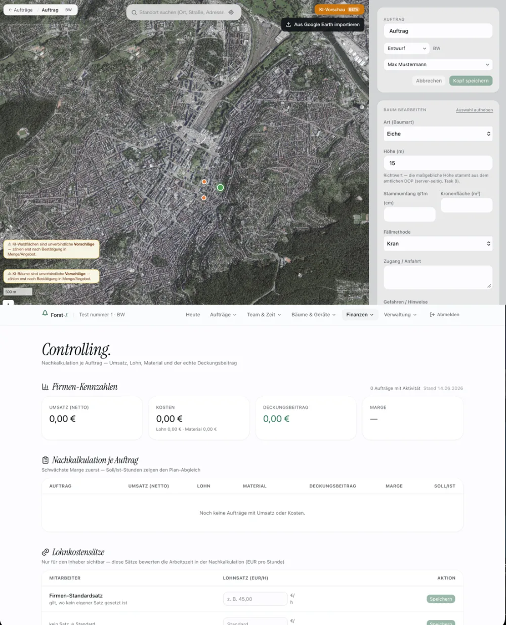 Forst-X — Software für Forstbetriebe